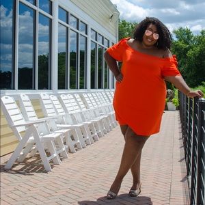 Orange ASOS Curve Dress